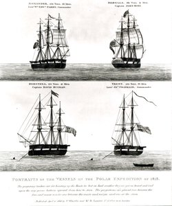 Portraits of the vessels on the Polar Expedition, 1818 by English School